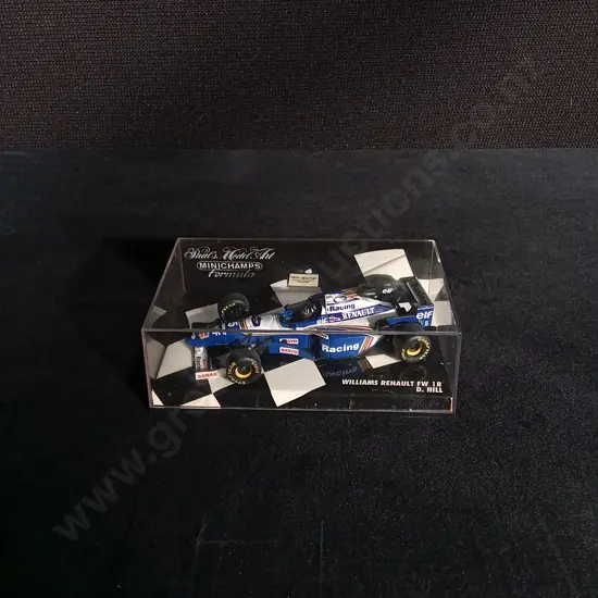 1:43 SCALE MINICHAMPS DIE CAST WILLIAMS RENAULT FW 18 FORMULA 1 MODEL