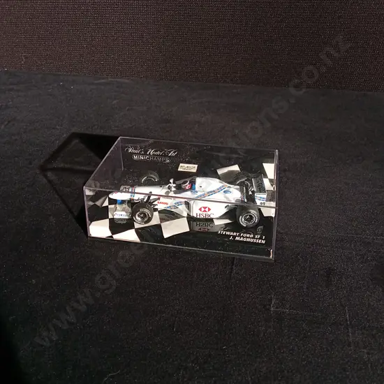 1:43 SCALE MINICHAMPS DIE CAST STEWART FORD SF 1 FORMULA 1 MODEL