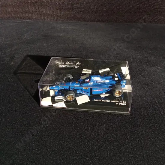 1:43 SCALE MINICHAMPS DIE CAST PROST MUGEN HONDA JS 45 FORMULA 1 MODEL