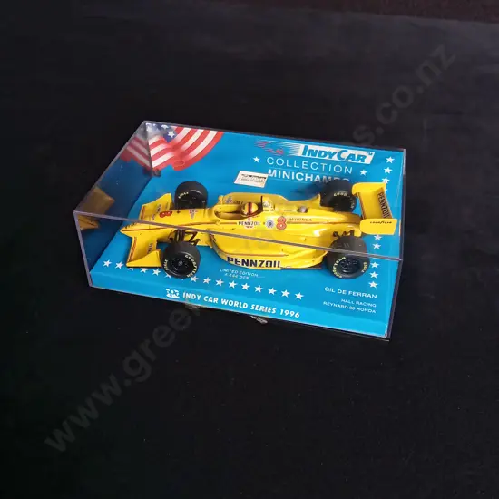 1:43 SCALE MINICHAMPS DIE CAST 1996 PENNZOIL REYNARD HONDA INDY FORMULA 1 MODEL