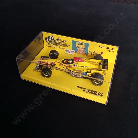 1:43 SCALE MINICHAMPS DIE CAST JORDAN PEUGEOT 197 FORMULA 1 MODEL