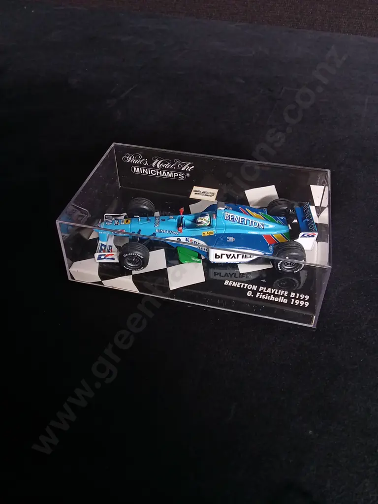 1:43 SCALE MINICHAMPS DIE CAST BENETTON PLAYLIFE B199 FORMULA 1 MODEL Image 1++