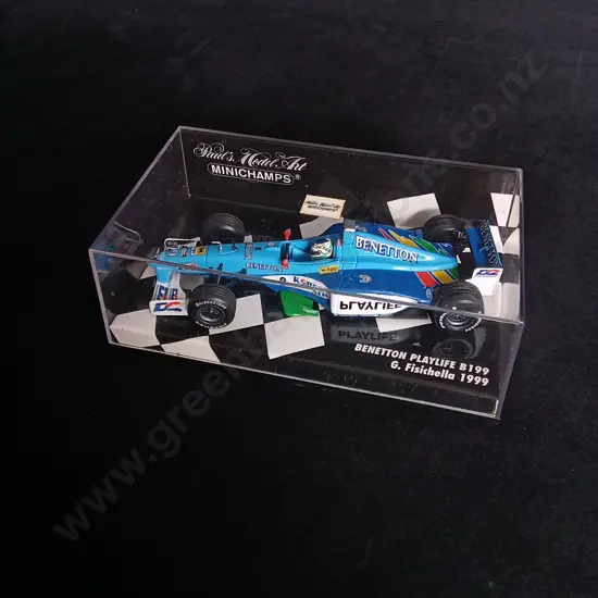 1:43 SCALE MINICHAMPS DIE CAST BENETTON PLAYLIFE B199 FORMULA 1 MODEL