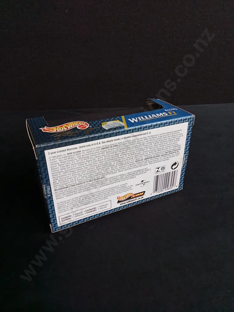 1:43 SCALE HOT WHEELS DIE CAST WILLIAMS F1 FW21 FORMULA 1 MODEL Image 1++