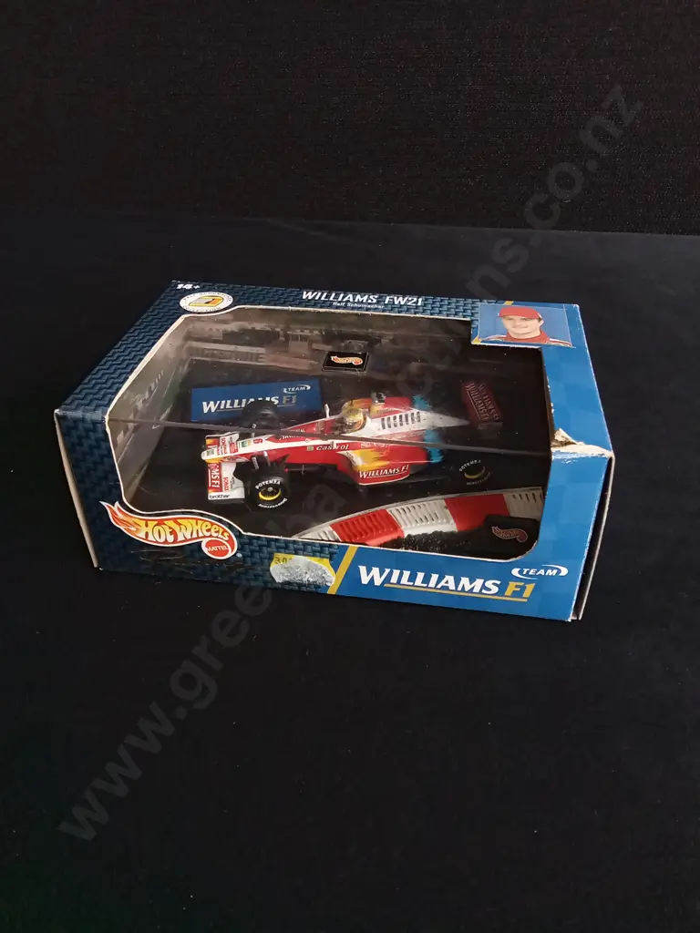 1:43 SCALE HOT WHEELS DIE CAST WILLIAMS F1 FW21 FORMULA 1 MODEL Image 1++