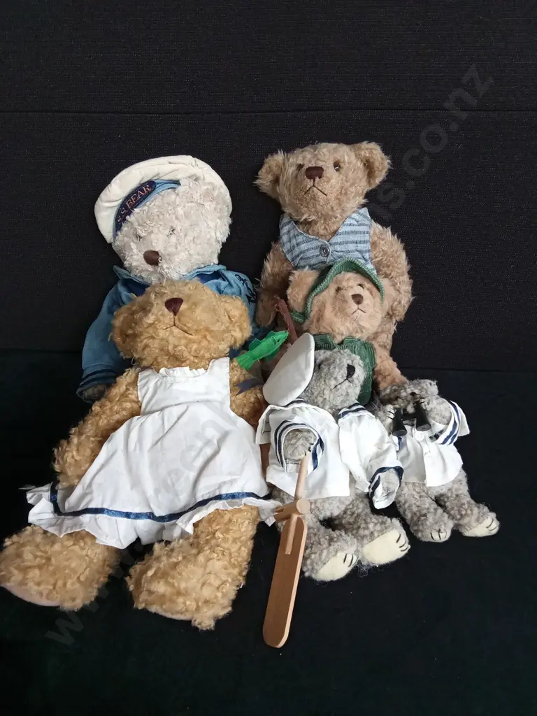 6 SAILOR THEMED TEDDY BEARS Image 1++