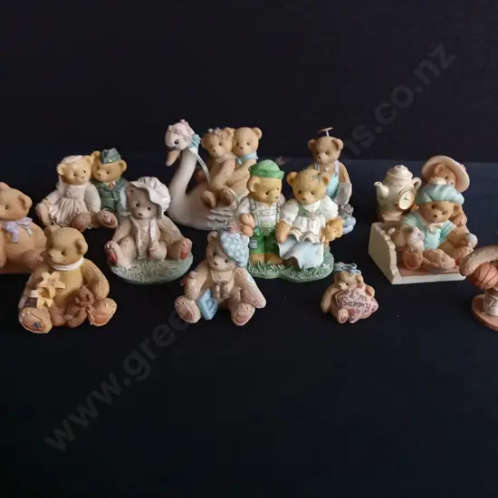 12 PIECES VINTAGE CHERISHED TEDDIES COLLECTABLE FIGURINES