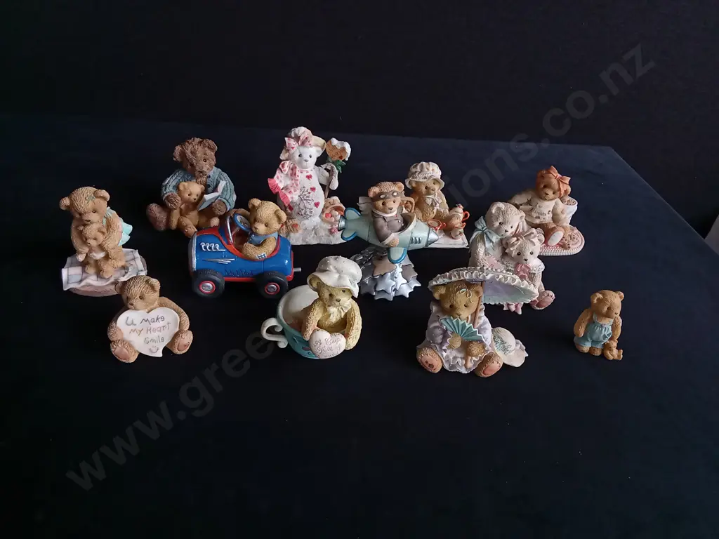 12 PIECES VINTAGE CHERISHED TEDDIES COLLECTABLE FIGURINES Image 1++