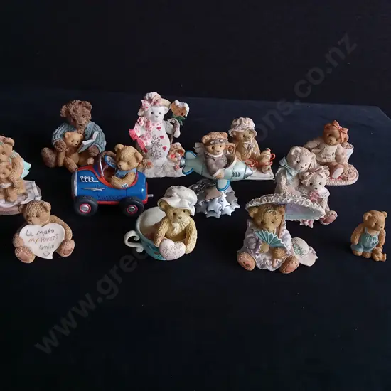 12 PIECES VINTAGE CHERISHED TEDDIES COLLECTABLE FIGURINES