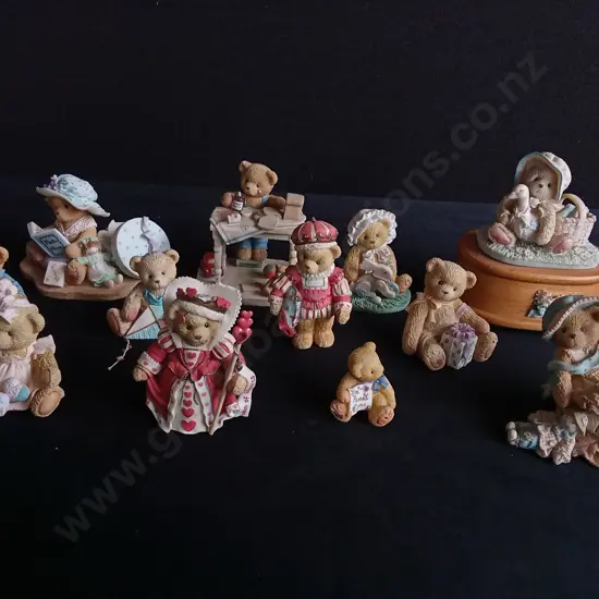 12 PIECES VINTAGE CHERISHED TEDDIES COLLECTABLE FIGURINES