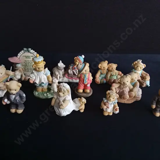 12 PIECES VINTAGE CHERISHED TEDDIES COLLECTABLE FIGURINES
