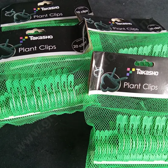 4 BAGS OF BRAND NEW TAKASHO PLANT CLIPS