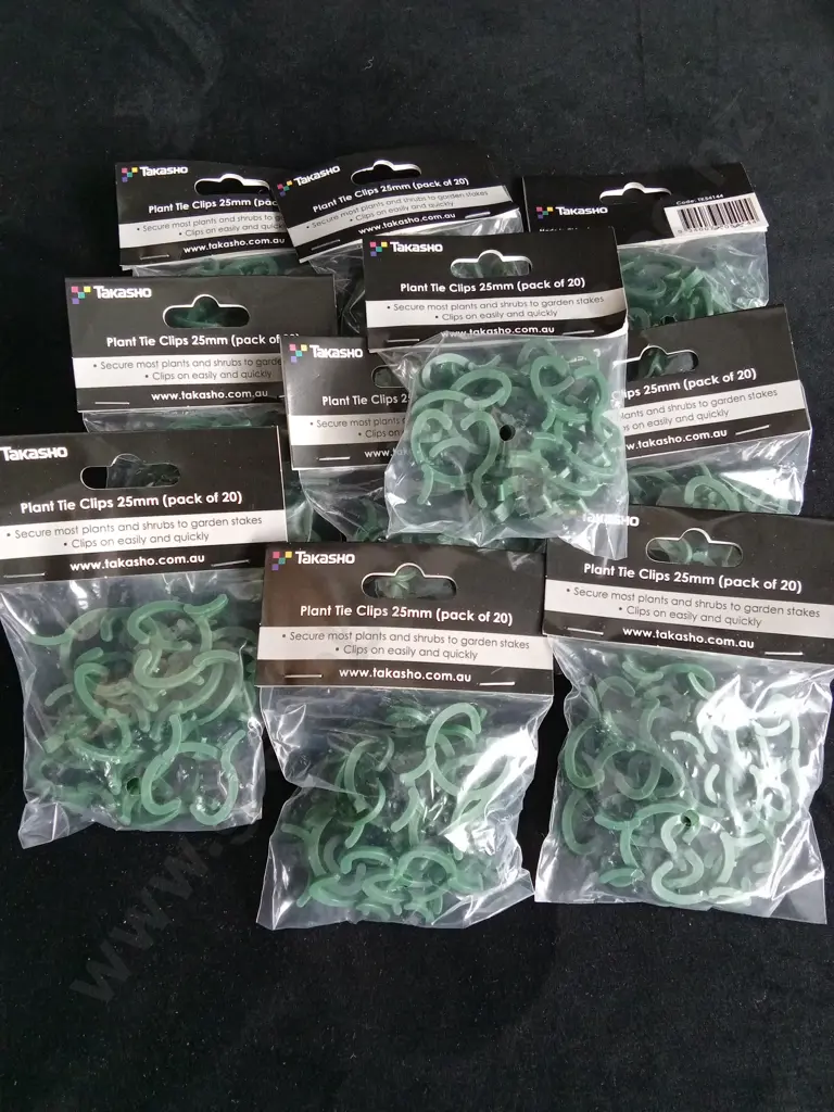10 BRAND NEW BAGS OF PLANT TIE CLIPS Image 1++