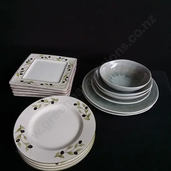 15 PIECES MIX OF PLATES SETS