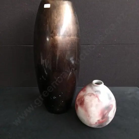 PAIR OF VASES TALLEST H 55CM