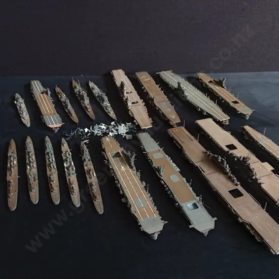 COLLECTION OF MINIATURE NAVAL VESSELS 1/700 SCALE