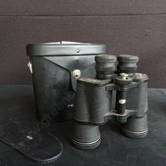 VINTAGE PENTAX BINOCULARS, CASE DAMAGED