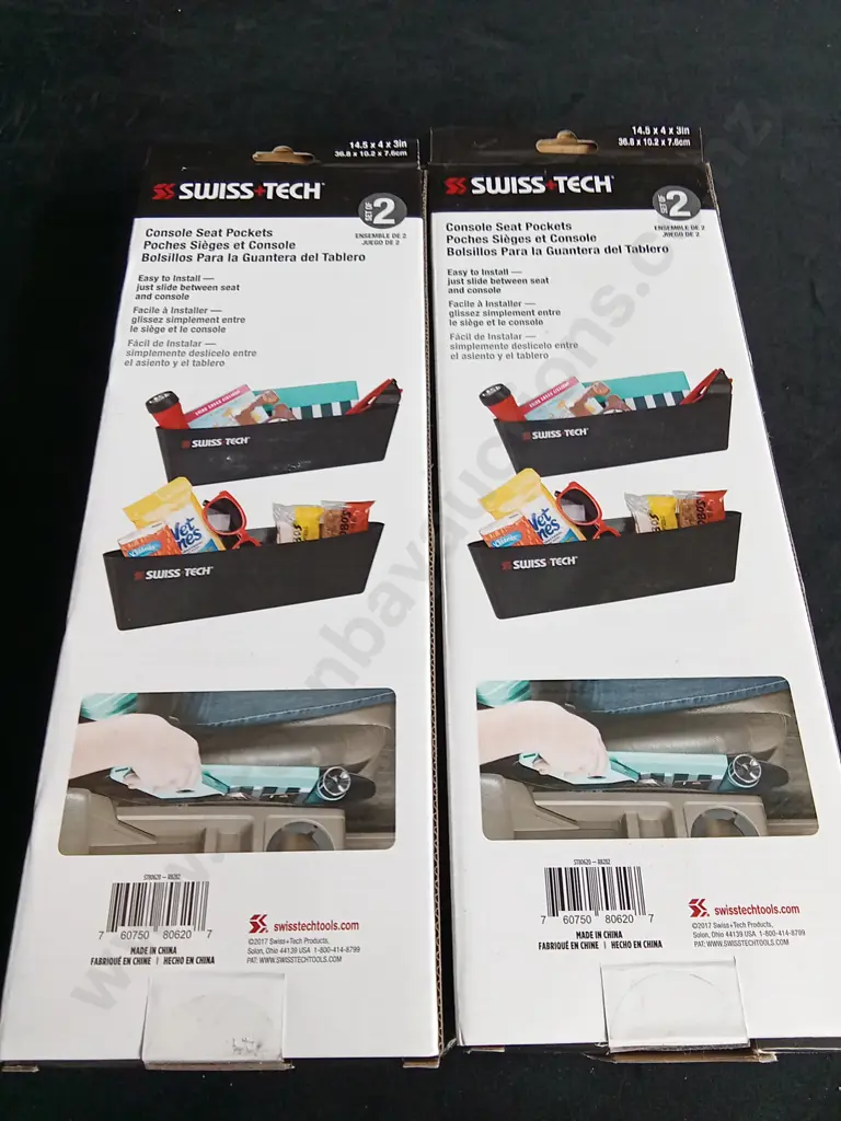 2 BRAND NEW SWISS TECK CONSOLE SEAT POCKETS Image 1++