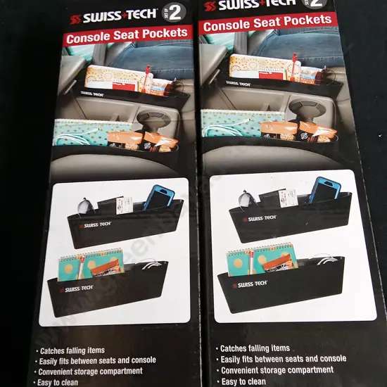 2 BRAND NEW SWISS TECK CONSOLE SEAT POCKETS