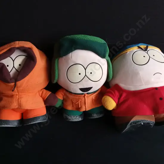 TRIO OF 1998 SOUTH PARK COLLECTABLE PLUSH DOLLS