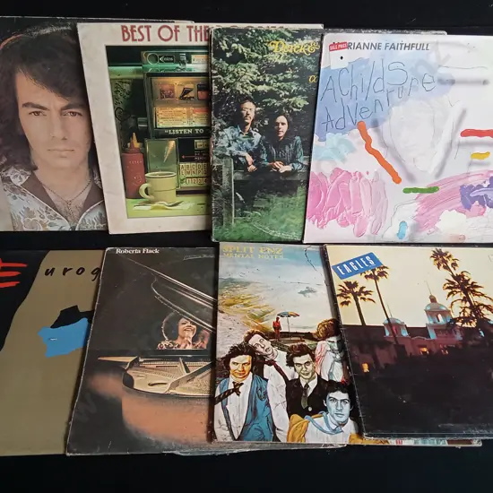 8 VINTAGE VINYL RECORDS