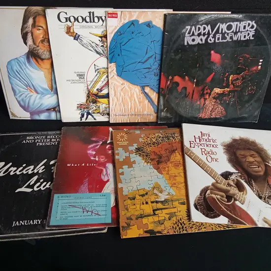 8 VINTAGE VINYL RECORDS