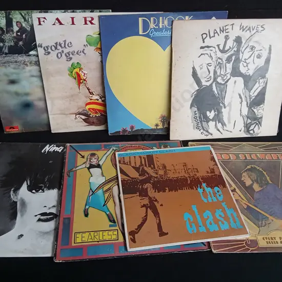 8 VINTAGE VINYL RECORDS