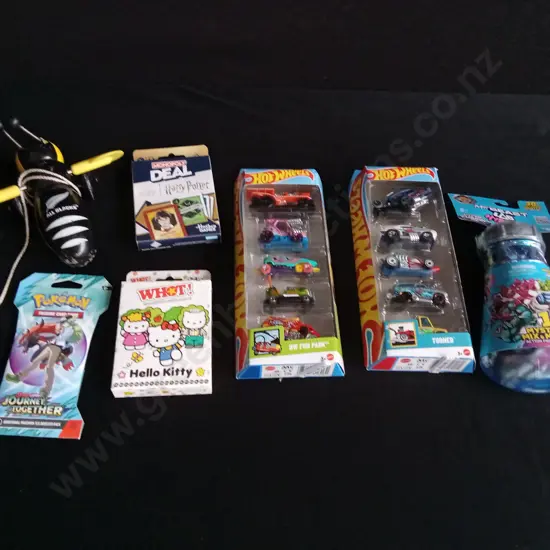 MIX OF BRAND NEW TOYS, POKEMON CARDS HAVE BEEN OPENED