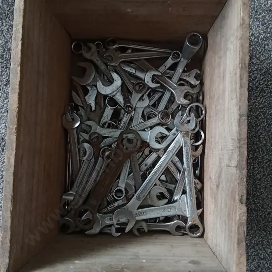 BOX OF WRENCHES