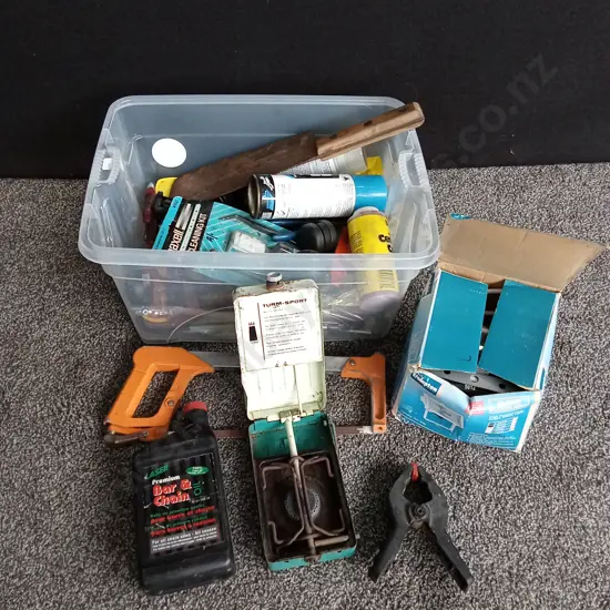 BOX OF ASSORTED TOOLS AND OTHER