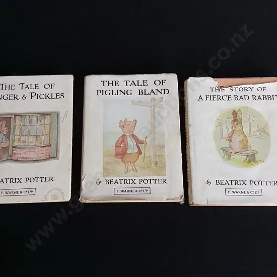 3 VINTAGE BEATRIX POTTER ILLUSTRATED BOOKS