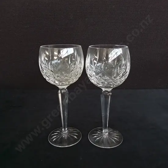 2 VINTAGE HOCK LISMORE BY WATERFORD CRYSTAL GLASSES