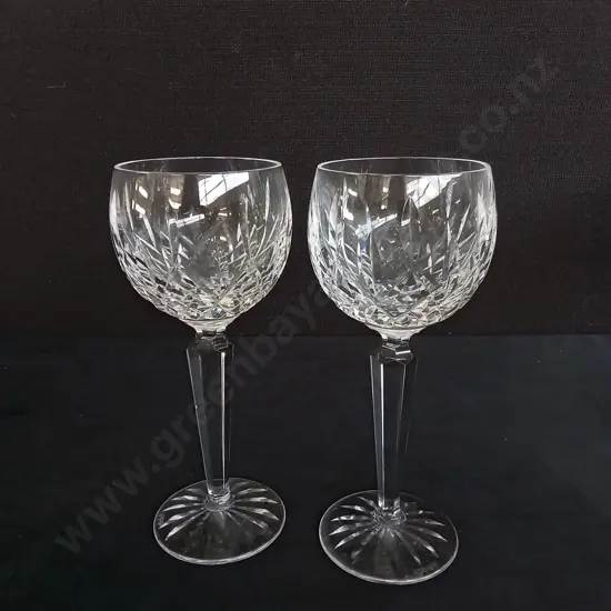 2 VINTAGE HOCK LISMORE BY WATERFORD CRYSTAL GLASSES