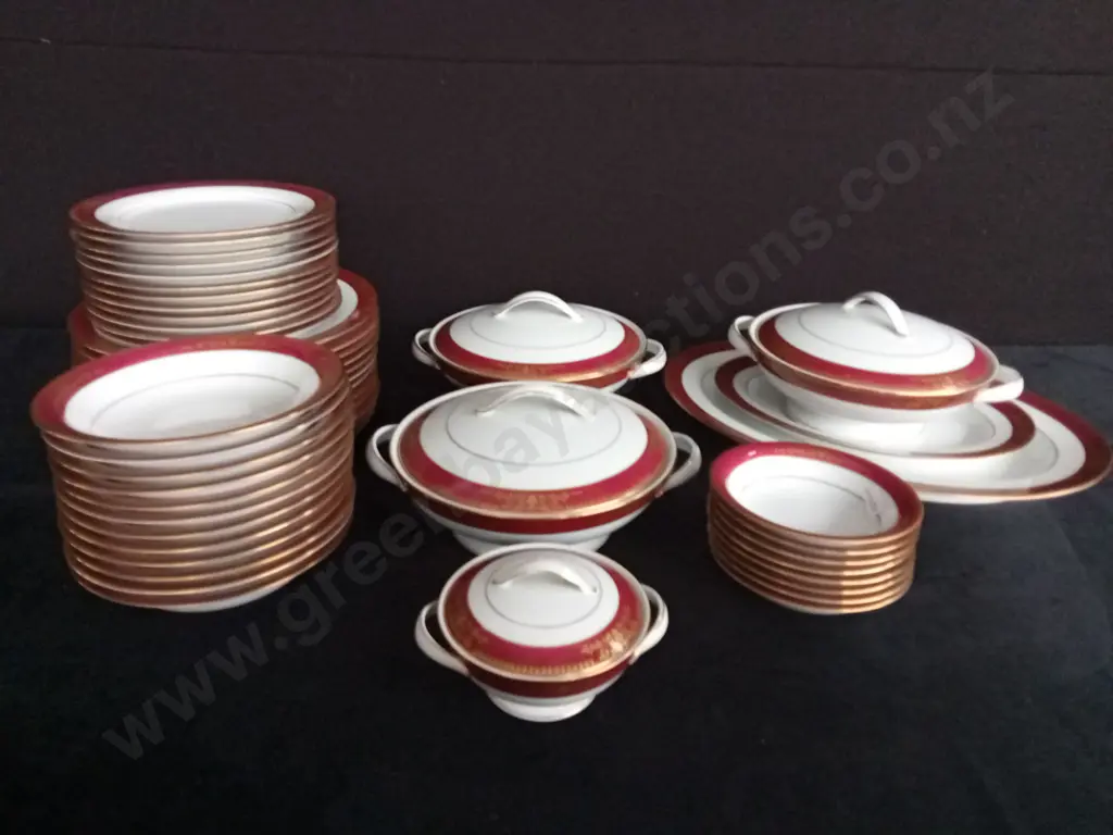 52 PIECES NORITAKE FINE PORCELAIN DINNER SERVICE SET Image 1++