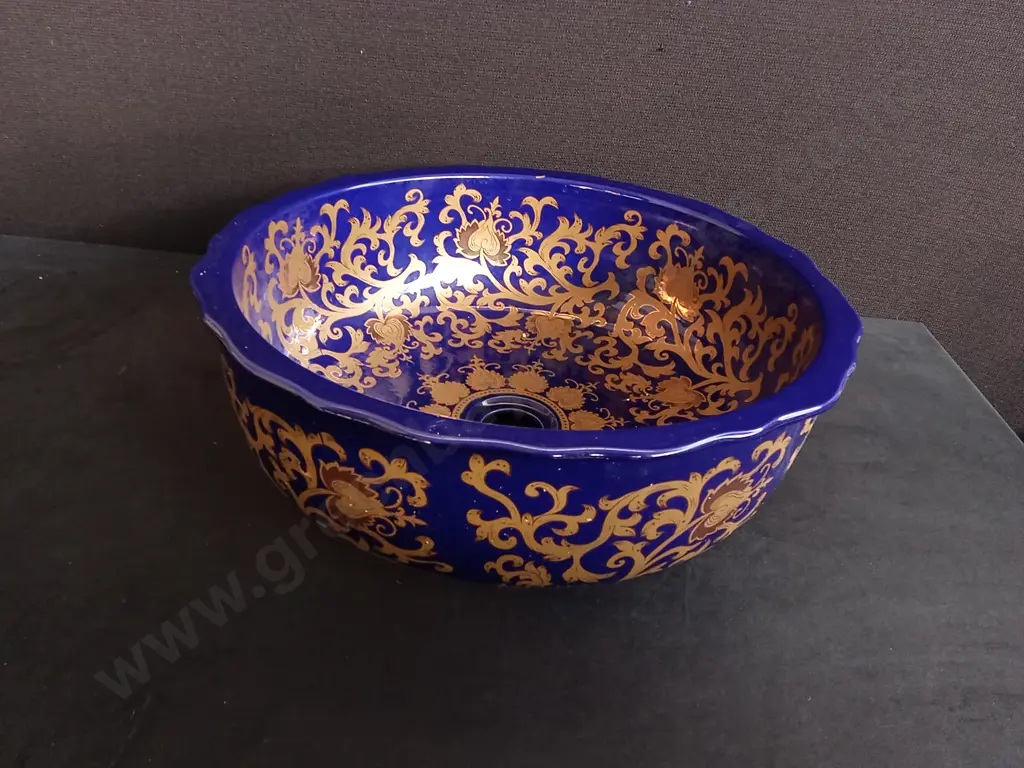 DECORATIVE PORCELAIN COUNTERTOP BASIN ROUND DIAMETER WIDTH 410-420MM HEIGHT 150~160M Image 1++