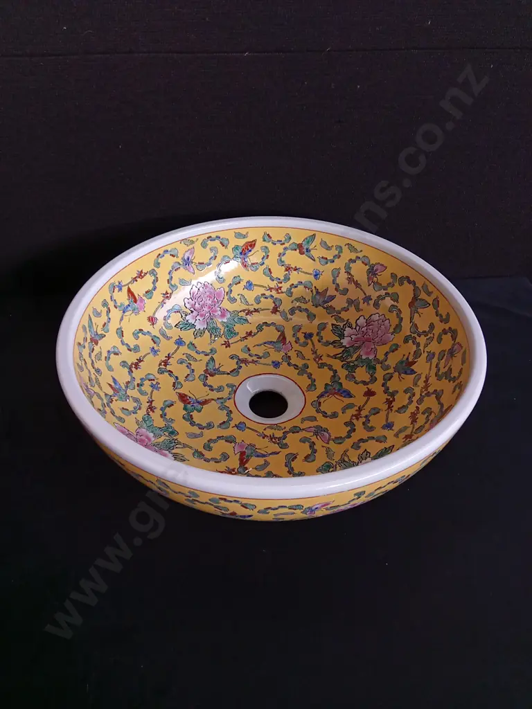 DECORATIVE PORCELAIN COUNTERTOP BASIN ROUND DIAMETER WIDTH 410-420MM HEIGHT 150~160M Image 1++