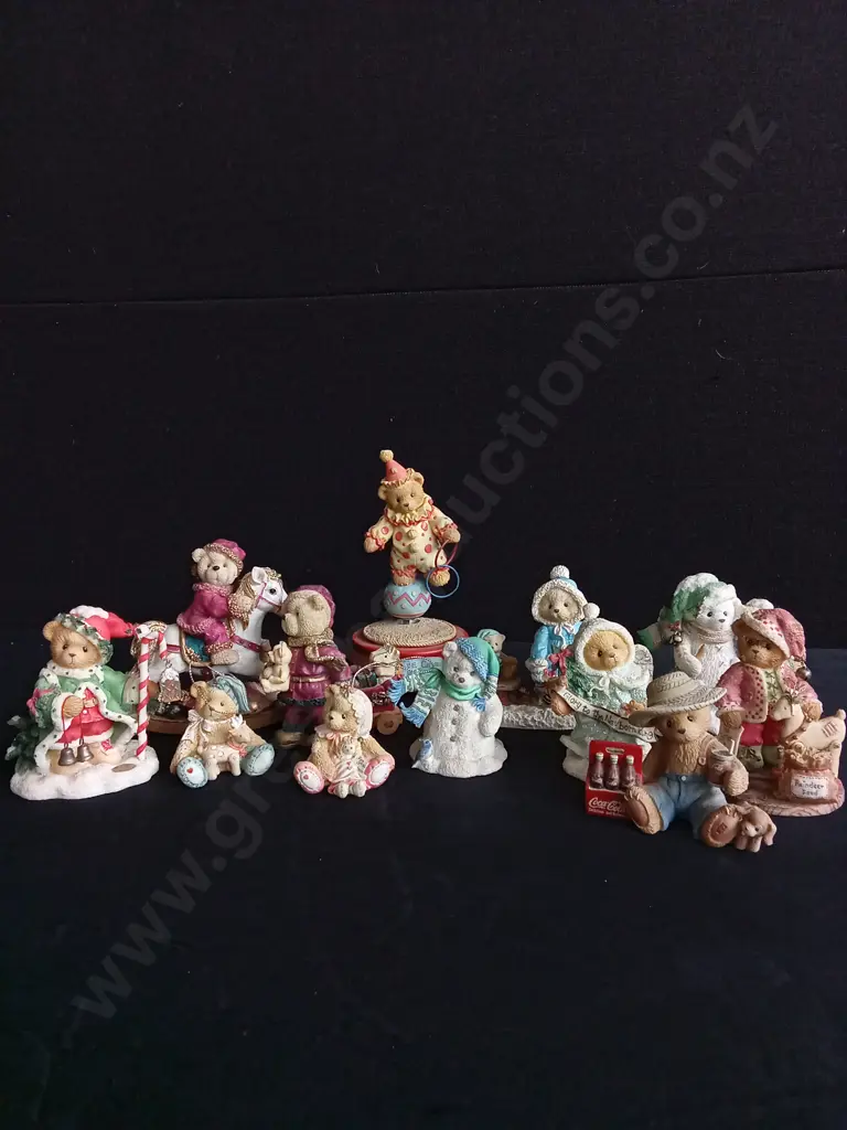 12 PIECES VINTAGE CHERISHED TEDDIES COLLECTABLE FIGURINES Image 1++