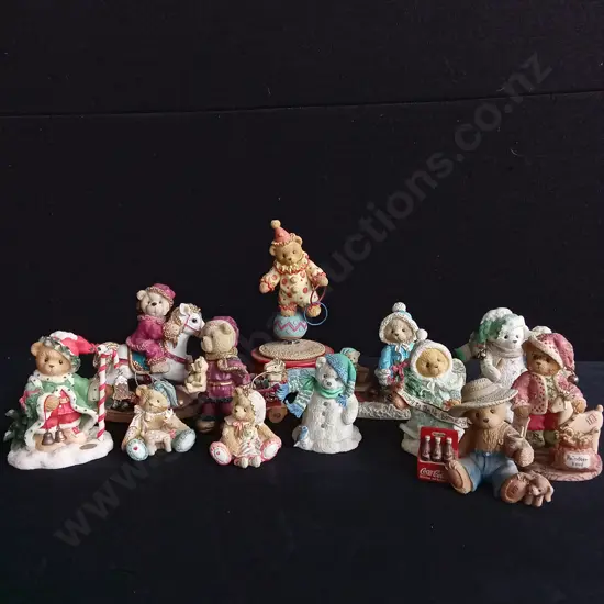 12 PIECES VINTAGE CHERISHED TEDDIES COLLECTABLE FIGURINES