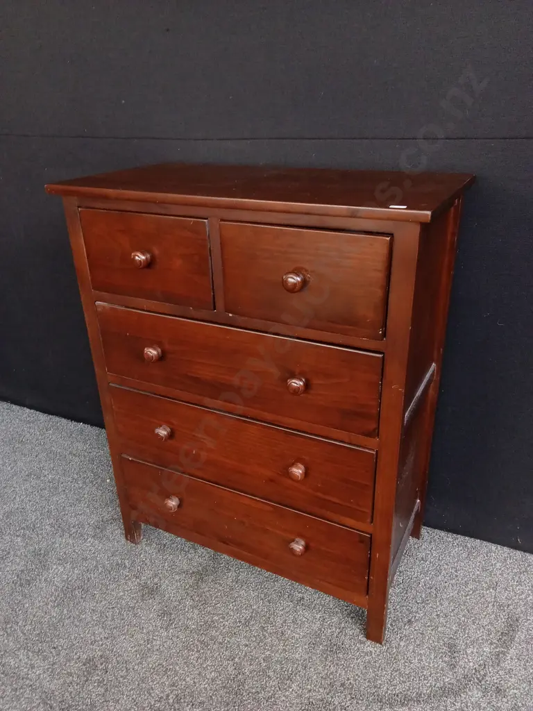 SOLID WOOD CHEST OF DRAWERS H 1 M X W 80 CM X D 42 CM Image 1++