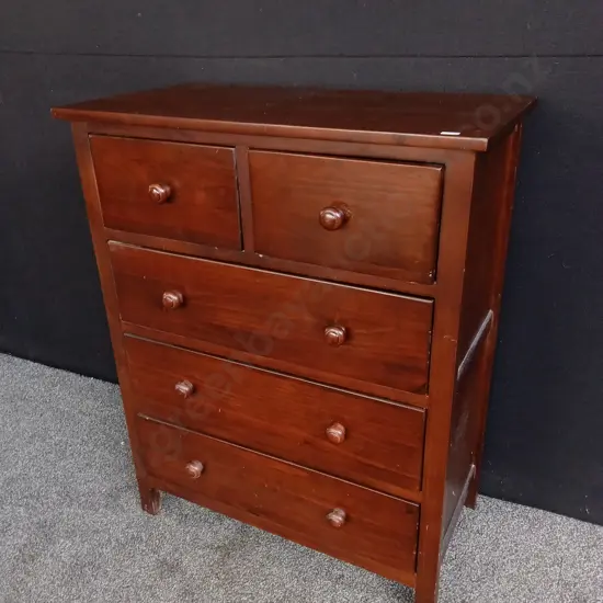 SOLID WOOD CHEST OF DRAWERS H 1 M X W 80 CM X D 42 CM
