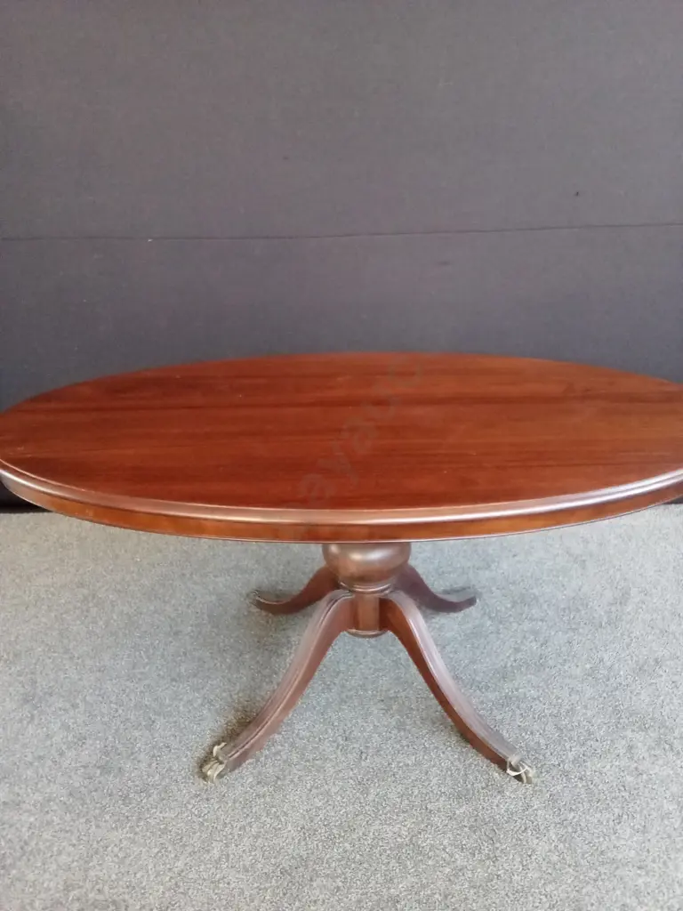6 LADDERBACK DINING CHAIRS WITH REMOVABLE CUSHIONED SEAT AND OVAL WOODEN TABLE L1.68M D1.14M H75CM Image 1++