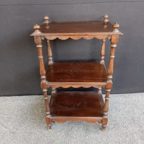 ANTIQUE ENGLISH THREE TIER STAGERE L59CM D44CM H93CM