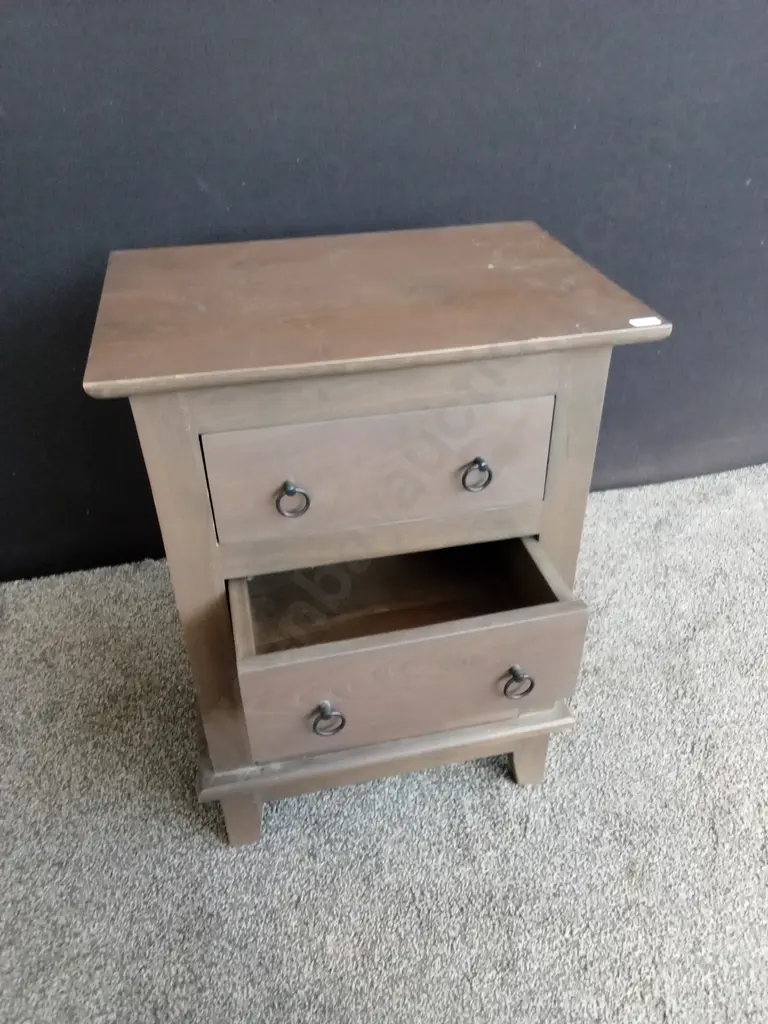 WOODEN BEDSIDE TABLE L19CM D13CM H26CM Image 1++