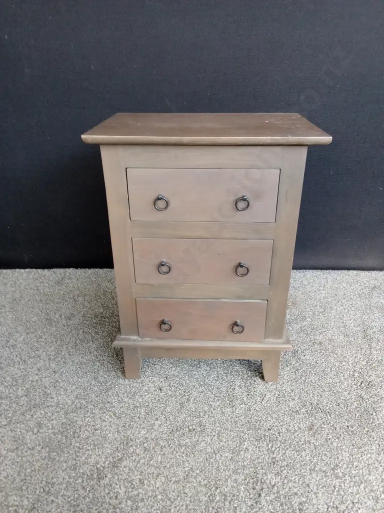 WOODEN BEDSIDE TABLE L19CM D13CM H26CM Image 1++