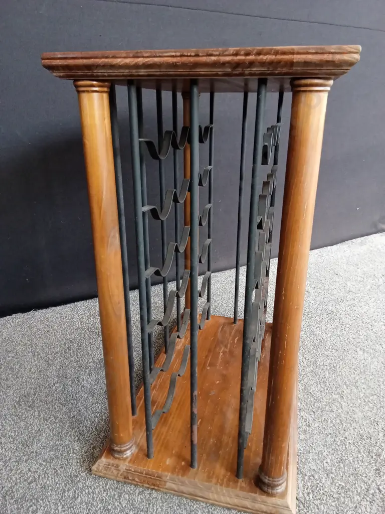 ANTIQUE ARTHUR UMANOFF STYLE WINE RACK H81CM W27CM D43CM Image 1++