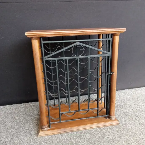 ANTIQUE ARTHUR UMANOFF STYLE WINE RACK H81CM W27CM D43CM