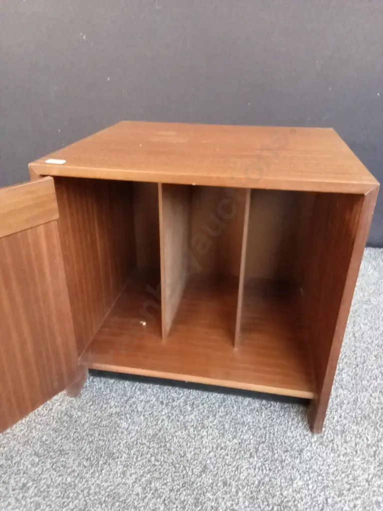 WOODEN RECORD CABINET H43.5CM W45CM D39CM Image 1++