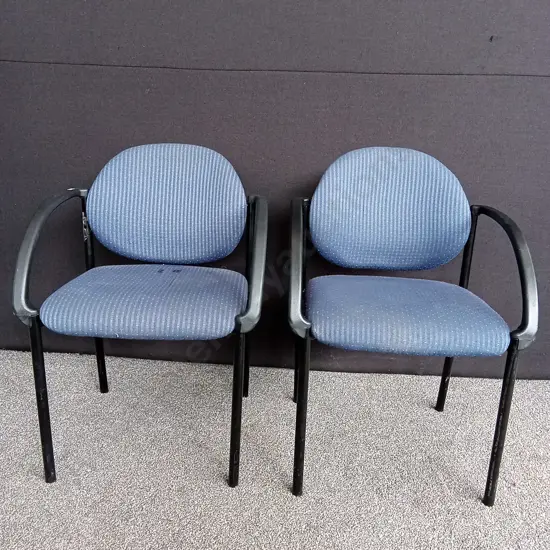 2 BLUE OFFICE CHAIRS