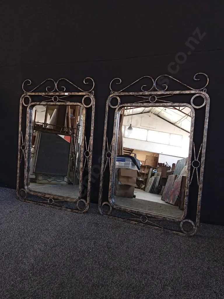 2 FRAMED MIRRORS H98CM Image 1++