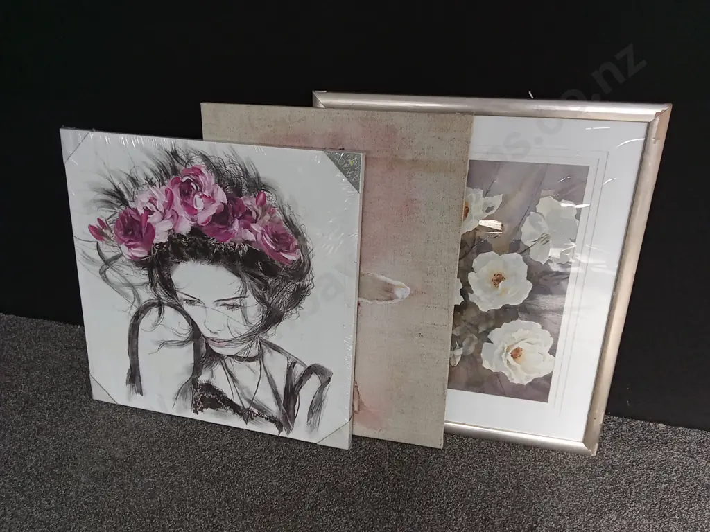 3 PIECES ART, CANVAS PRINTS AND FRAMED PRINT Image 1++